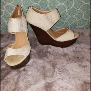 Charlotte Russe women’s white wedges